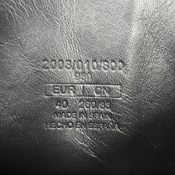 Black Leather Tall Heeled Boots Knee High Block Heel Square Toe Minimalist Chic - Picture 8 of 15